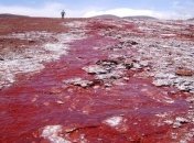 Красная лагуна в Чили