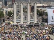 В Барселоне прошла массовая акция за референдум о независимости Каталонии