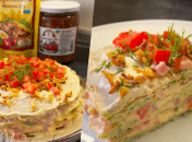 Закусочный кабачковый торт