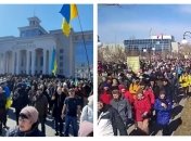 На фото зліва — Херсон, праворуч — Бердянськ