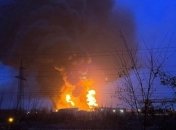 Пожар на нафтобазе в Белгороде