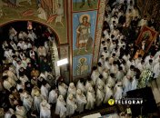 Прощание с патриархом Филаретом в Свято-Михайловском Златоверхом соборе