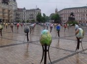 С экспозиции на Софийской площади в Киеве украли гигантскую писанку