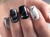 Маникюр 2020: модные черные идеи дизайна на короткие ногти (Фото)