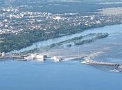 Взорванная Каховская гидроэлектростанция