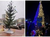 В Хмельницком елку установили на обломке российской ракеты