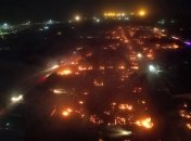 Один из городов Красноярского края ночью