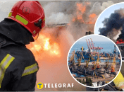 Пожар в Черноморске, горит порт