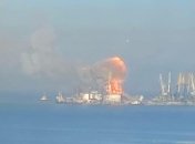 Большой десантный корабль ВМФ рф "Саратов" был уничтожен в Бердянске