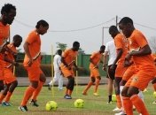 Сборная Нигера размялась перед матчем с Украиной