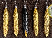 Набір ялинкових прикрас у вигляді колосків пшениці