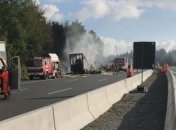 В Баварии загорелся автобус с туристами, есть жертвы