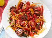 Летний салат с помидорами и морковкой