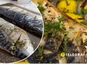 Запеченная скумбрия с овощами