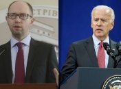 Яценюк и Байден поговорили о развитии сотрудничества США и Украины 