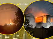 После атаки вспыхнули пожары