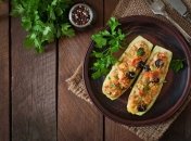Лодочки из фаршированных кабачков