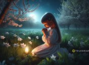 Девочка молится