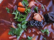 Борщ с черносливом