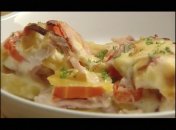 Картофель запечённый с ветчиной