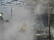 На Троещинском рынке в Киеве произошел пожар