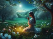 Девушка молится