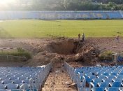 Снаряд потрапив у бігову доріжку, фото: Плетенчук Дмитро