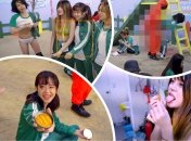 Девушки на съемках порно-пародии "Игры в кальмара"