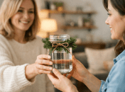 Женщина занимает воду