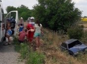 В Николаевской области легковушка влетела в группу детей-велосипедистов