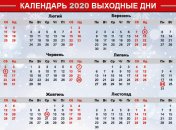 Календарь 2020: сколько и когда будут отдыхать украинцы 