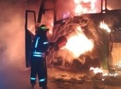 В Кривом Роге загорелся автобус с пассажирами 