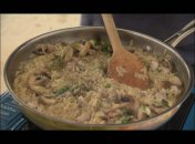 Ризони с курицей, грибами и шалфеем