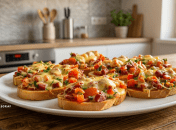 Гарячі бутерброди з ковбасою та овочами