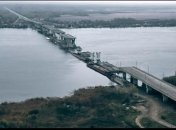 Вид на Антоновский мост с правого берега Днепра