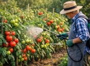 Обприскування помідорів