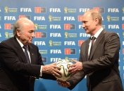 Йозеф Блаттер та володимир путін у 2014 році