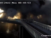 Один из взрывов случился прямо у моста Кличко в Киеве