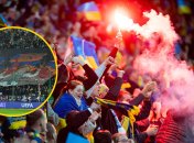 Українські вболівальники на матчі проти Ісландії