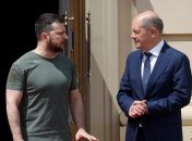 Володимир Зеленський та Олаф Шольц (зліва на право)