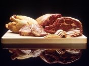 Яловичина, свинина та курка