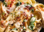 Сливочная паста с куриным филе