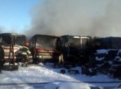 В Луганской области горели автобусы 