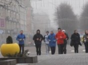 В Черкассах новогоднее утро началось забегом трезвости