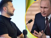 Володимир Зеленський та Володимир Путін (зліва направо)