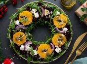 Салат с рукколой, апельсинами и сыром