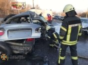 Пошкоджене авто учасника ДТП.