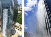 Китайцы снова удивляют: они построили 100-метровый водопад на небоскребе (Фото)