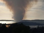 В Швеции сигнальная ракета, запущенная с лодки подожгла остров (Видео)