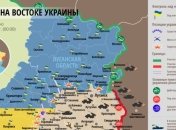 Карта АТО: боевики обстреливают из артиллерии Донецкое направление